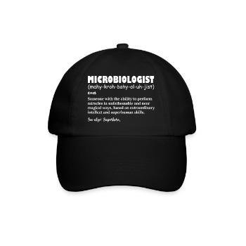 Funny Microbiologist Definition - Baseball Cap - black/black - Front