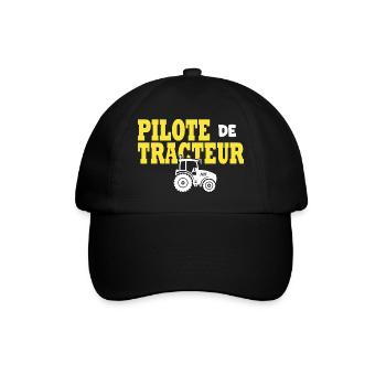 tracteur humour pilote de tracteur drôles paysan - Casquette classique - noir/noir - Devant