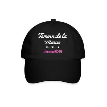Trauzeuge der Braut - passendes T-Shirt - Baseballkappe - Schwarz/Schwarz - Vorne
