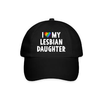 J’aime ma fille lesbienne Famille LGBT - Casquette classique - noir/noir - Devant