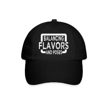 food blogs funny present idea acrobalance foodie - Baseballkappe - Schwarz/Schwarz - Vorne