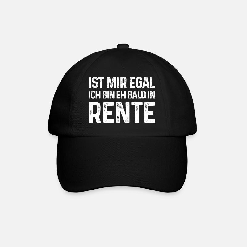 Rentner Ist mir egal Ich bin eh bald in Rente - Baseballkappe - Schwarz/Schwarz