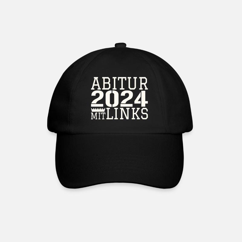 Abi mit links - Baseballkappe - Schwarz/Schwarz
