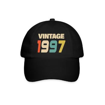 1997 Vintage Retro Classic 1997 - Baseballkappe - Schwarz/Schwarz - Vorne