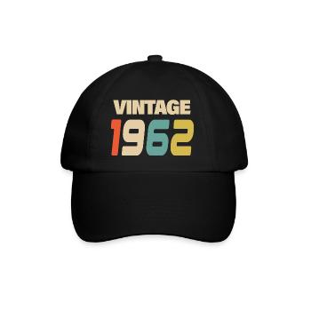 1962 Vintage Retro Classic 1962 - Baseball Cap - black/black - Front