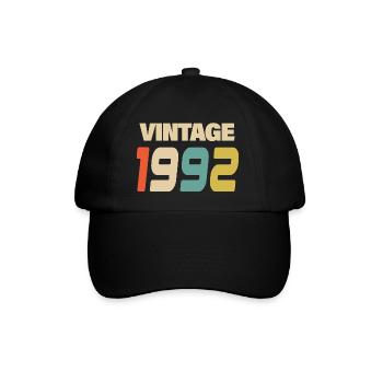 1992 Vintage Retro Classic 1992 - Baseball Cap - black/black - Front
