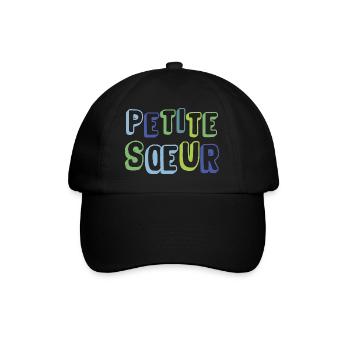Petite sœur, naissance, grossesse - Casquette classique - noir/noir - Devant