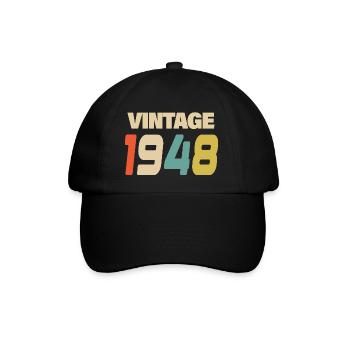 1948 Vintage Retro Classic 1948 - Baseball Cap - black/black - Front
