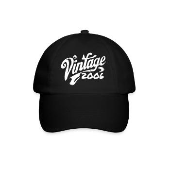 Vintage 2006 Vintage 2006 Birthday 2006 Retro - Baseball Cap - black/black - Front