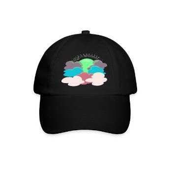 Sonne hinter den Wolken - Baseballkappe - Schwarz/Schwarz - Vorne