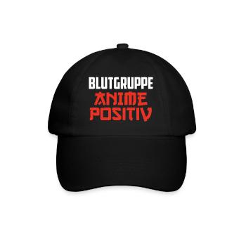 Groupe sanguin Anime positif - Casquette classique - noir/noir - Devant