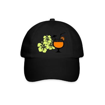 Hawaiian Hibiscus Cocktail - Baseball Cap - black/black - Front