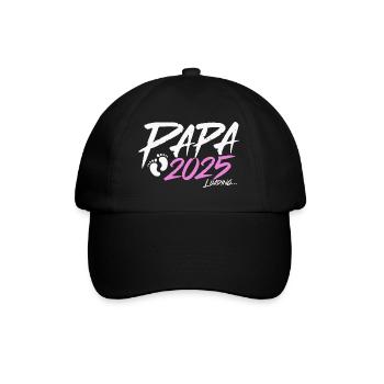 Papa 2025 loading - Baseballkappe - Schwarz/Schwarz - Vorne