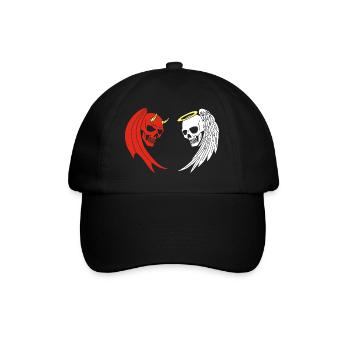Angel and Demon Skeleton - Baseball Cap - black/black - Front