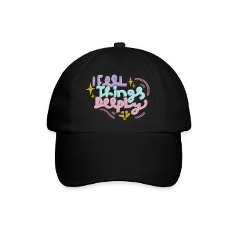 Feel deeply in pastel - Baseball Cap - black/black - Front