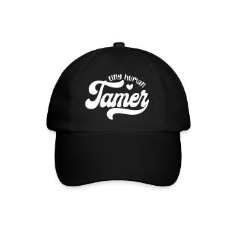 Tiny Human Tamer Heart Design for Parents and - Baseball Cap - black/black - Front
