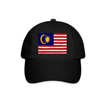 Flagge von Malaysia - Baseballkappe - Schwarz/Schwarz - Vorne