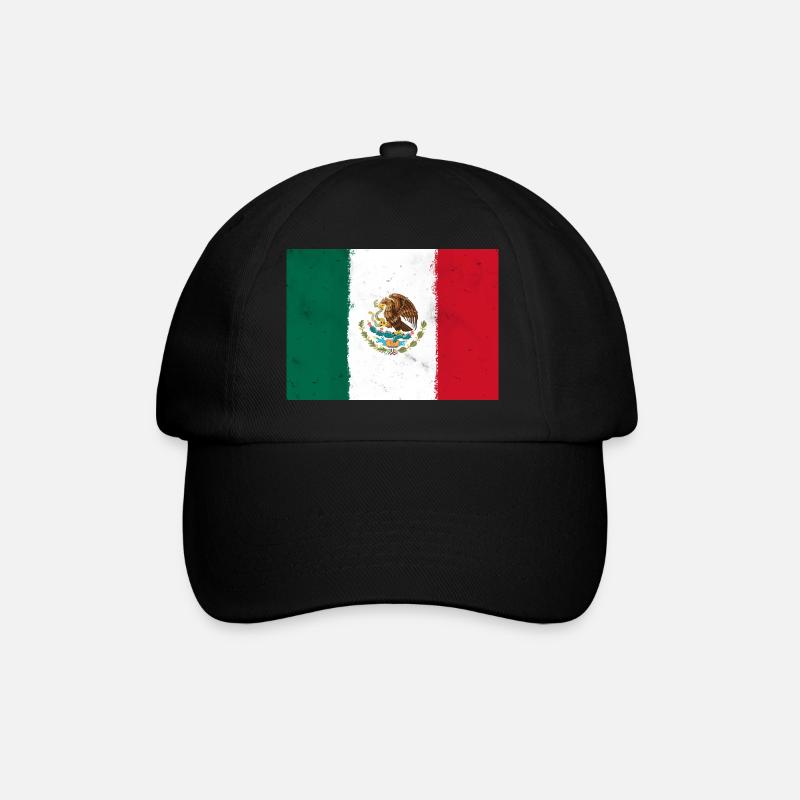 Drapeau du Mexique - Casquette classique - noir/noir