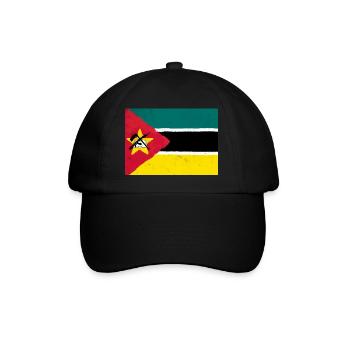 Flag of Mozambique - Baseball Cap - black/black - Front