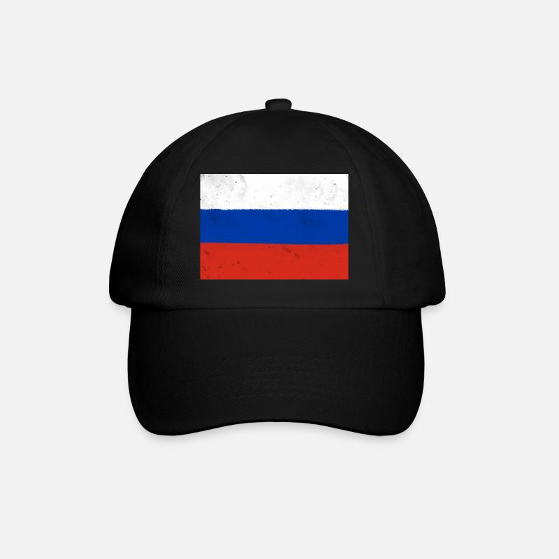 Drapeau de la Russie - Casquette classique - noir/noir
