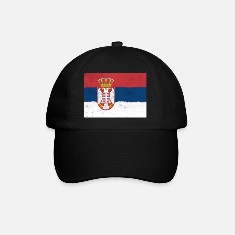 Drapeau de la Serbie - Casquette classique - noir/noir