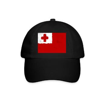 Flag of Tonga - Baseball Cap - black/black - Front
