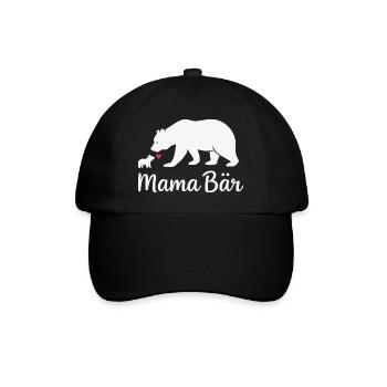 Future Maman MAMA BEAR Rétro Drôle - Casquette classique - noir/noir - Devant