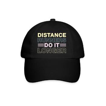 Running Distance Runners Do It Longer Marathon - Baseballkappe - Schwarz/Schwarz - Vorne