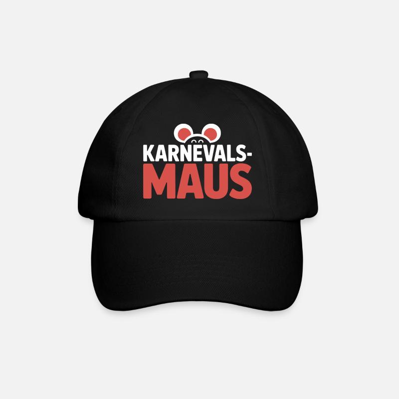 Karnevalsmaus Karneval Köln Kölner Karnevals Maus - Baseballkappe - Schwarz/Schwarz
