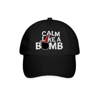Calme comme une bombe Paradoxe Ironie Humour Blague explosive - Casquette classique - noir/noir - Devant