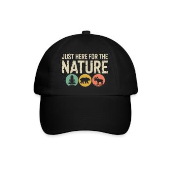 Naturtrio Silhouettenkreis - Baseballkappe - Schwarz/Schwarz - Vorne