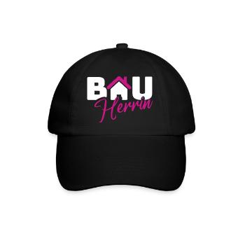 Bauherrin Stil Logo - Baseballkappe - Schwarz/Schwarz - Vorne