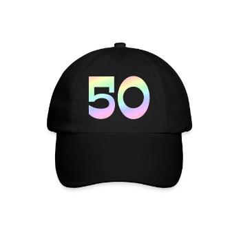 50, Gradient Pastel, Number Motif - Baseball Cap - black/black - Front