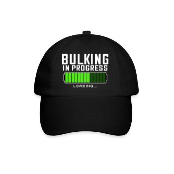 Bulking in Progress Fitness GYM Bodybuilding - Baseball Cap - black/black - Front