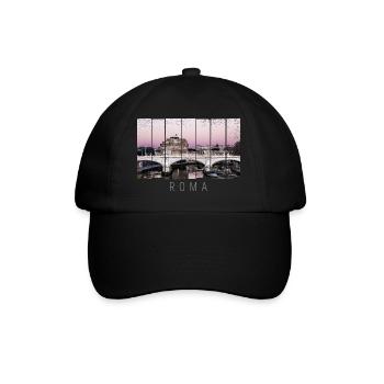 Rome Rétro Italie Souvenir Vintage Sunset - Casquette classique - noir/noir - Devant