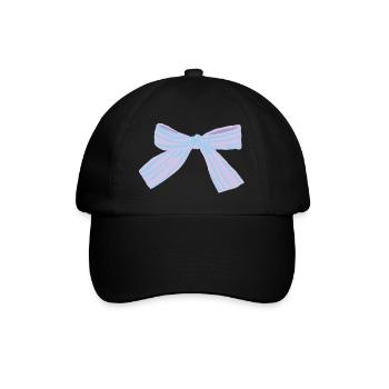 Pastel Bow Blue-Purple - Baseball Cap - black/black - Front