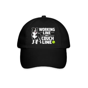 Ligne de travail au lieu de canapé | Border Collie - Casquette classique - noir/noir - Devant