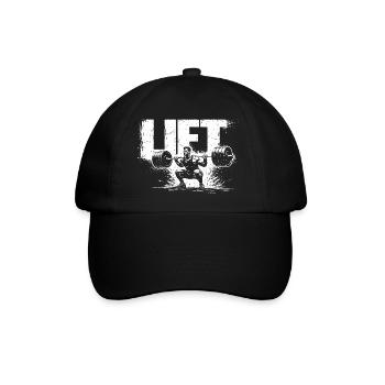 Lift Shirt Gym Workout Weightlifting Gift - Baseballkappe - Schwarz/Schwarz - Vorne