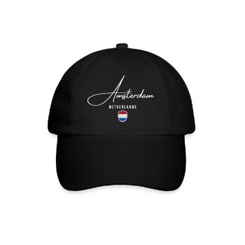 Amsterdam Hollande, design élégant Amsterdam - Casquette classique - noir/noir - Devant