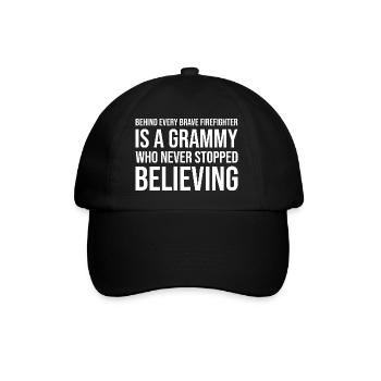 Behind Every Brave Firefighter Is A Grammy - Baseball Cap - black/black - Front