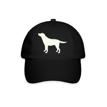 Running Dog Silhouette - Baseball Cap - black/black - Front
