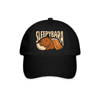 Life is Better with Capybaras - Süßes Nagetier - Baseballkappe - Schwarz/Schwarz - Vorne