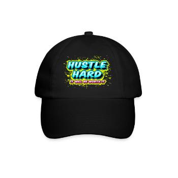 Hustle Hard - It Will Be Worth It - Baseballkappe - Schwarz/Schwarz - Vorne