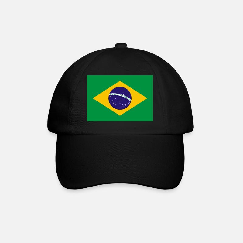 Brazil flag banner - Baseball Cap - black/black