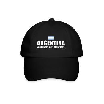 No Winners Only Survivors Argentina Rugby - Baseball Cap - black/black - Front