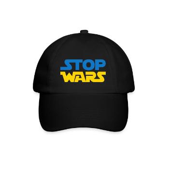 Stop Wars - Baseballkappe - Schwarz/Schwarz - Vorne