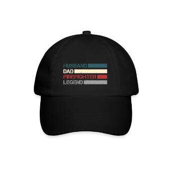 Fireman and legend - Baseball Cap - black/black - Front