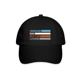 Mari papa médecin légende - Casquette classique - noir/noir - Devant