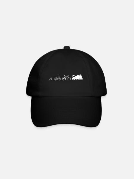 Evolution du motard moto moto - Casquette classique - noir/noir