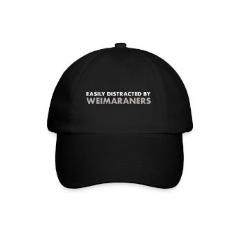Facilement distrait par le braque de Weimar - Casquette classique - noir/noir - Devant
